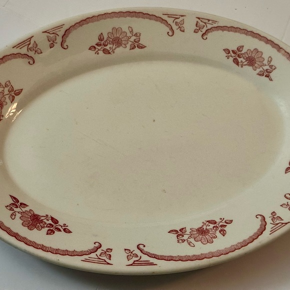Vintage Homer Laughlin American Rose Oval Serving Platter - Rare Floral Piece - Picture 4 of 15